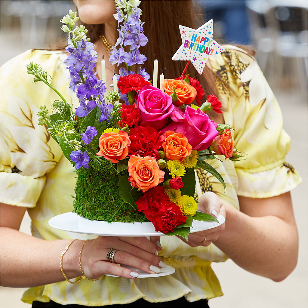 Best Year Yet Floral Cake –  Petite Flower Shop, San Antonio TX