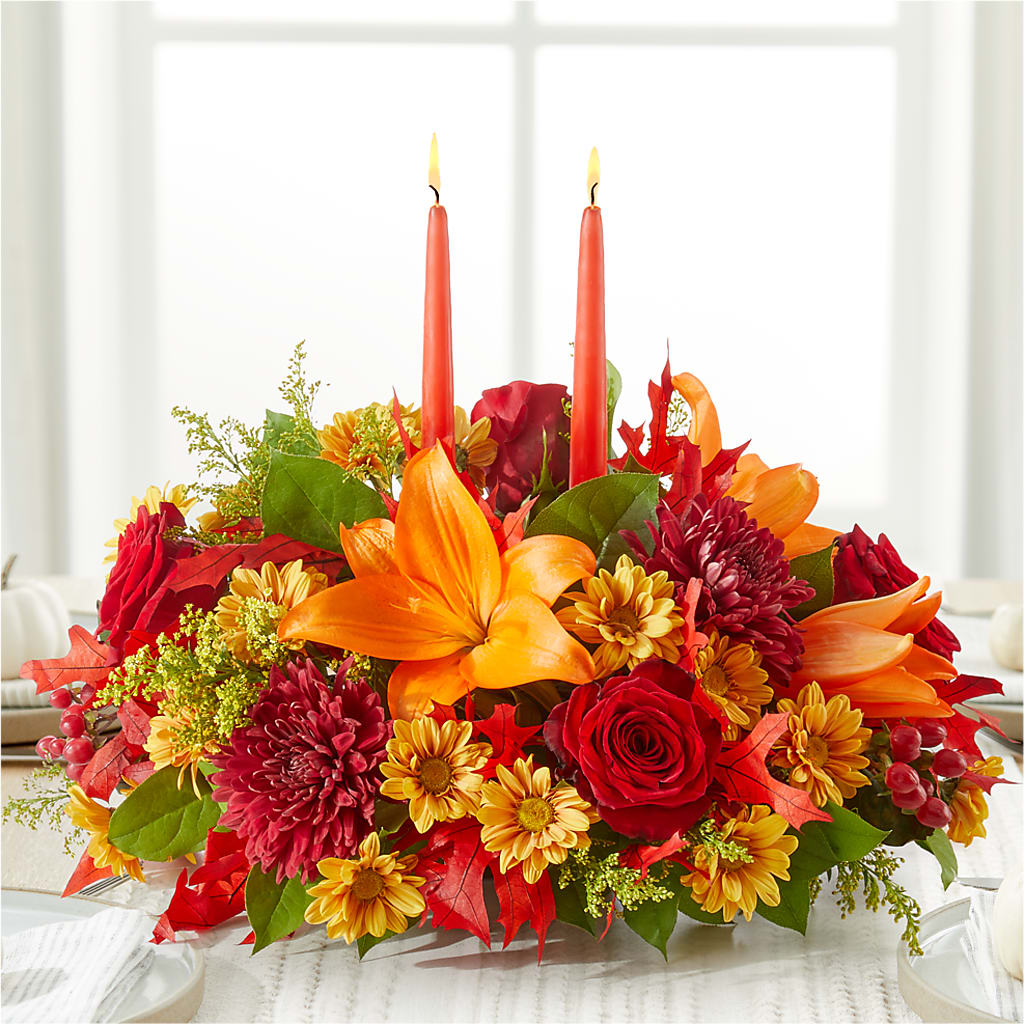 Autumn's Embrace Centerpiece –  Petite Flower Shop, San Antonio TX