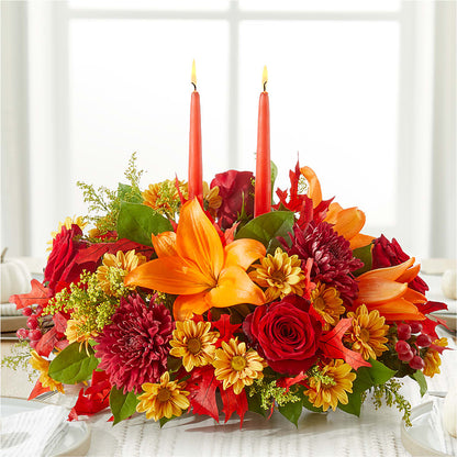 Autumn's Embrace Centerpiece –  Petite Flower Shop, San Antonio TX