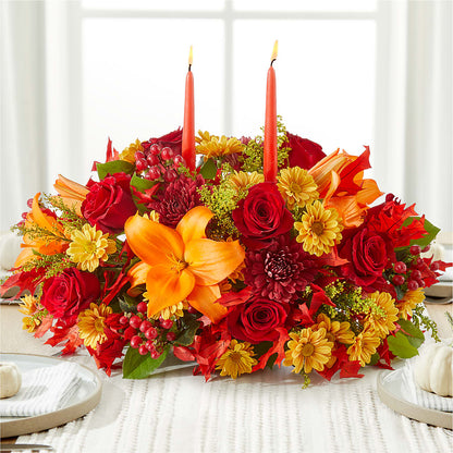 Autumn's Embrace Centerpiece –  Petite Flower Shop, San Antonio TX