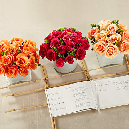 Dawn Rose Centerpiece –  Petite Flower Shop, San Antonio TX